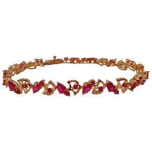 Pink Ruby Bracelet in Gift Box